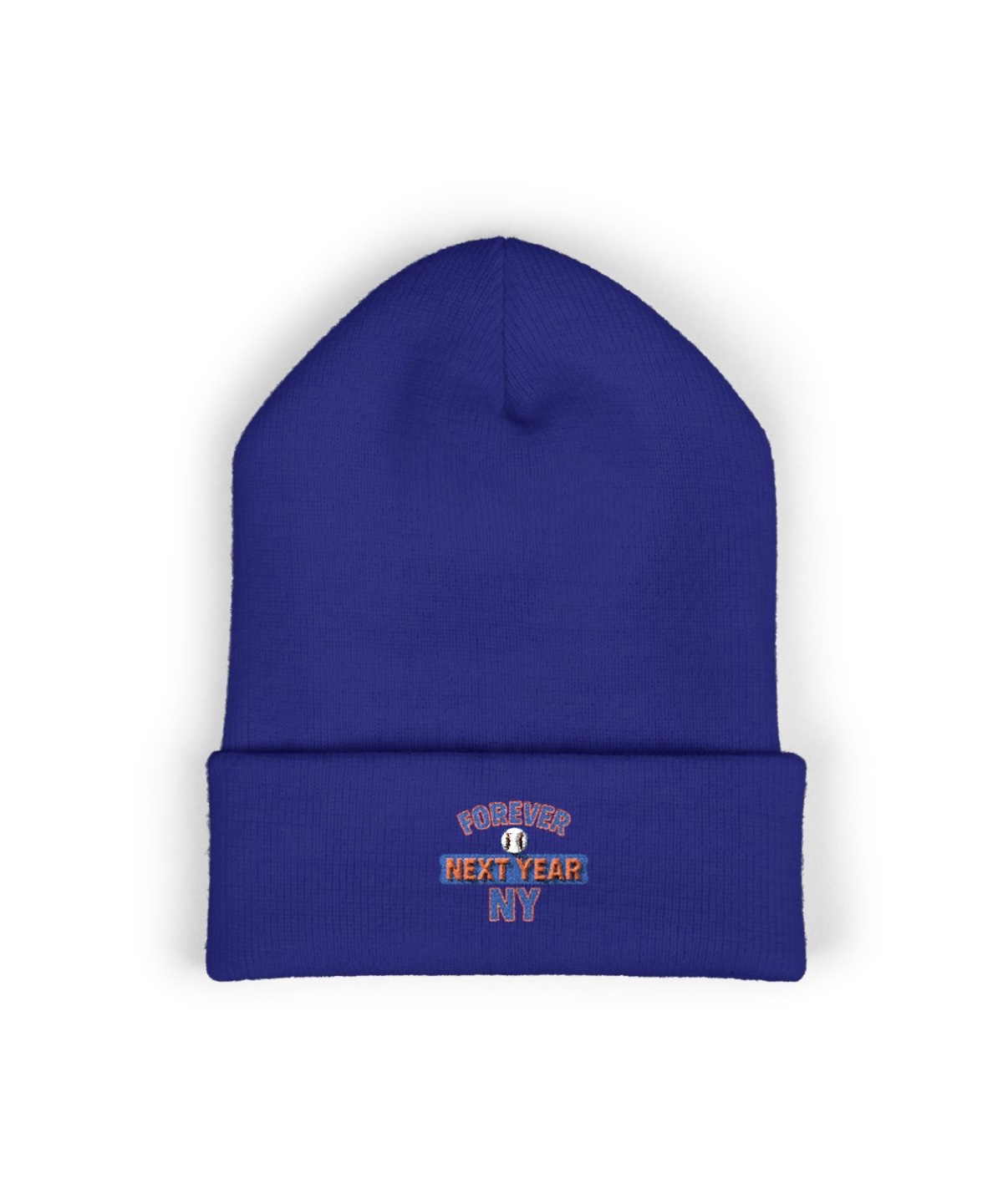 ForeverNextYearNY Winter Hat Blue and Orange