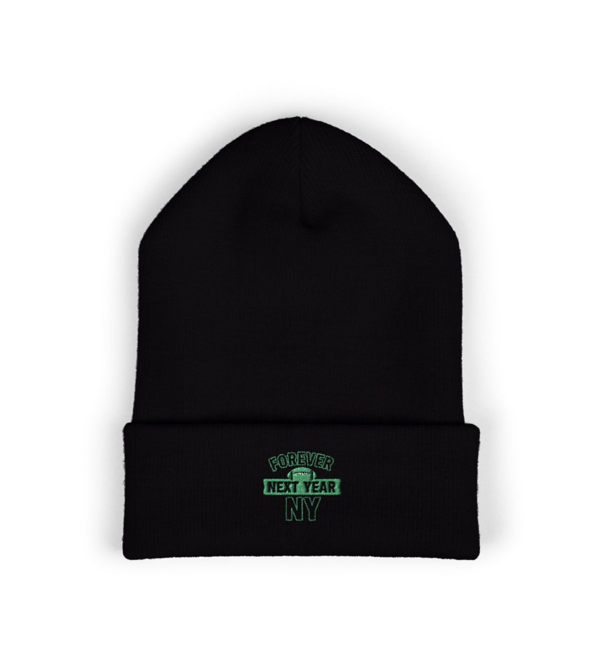 ForeverNextYearNY Winter Hat Black and Green